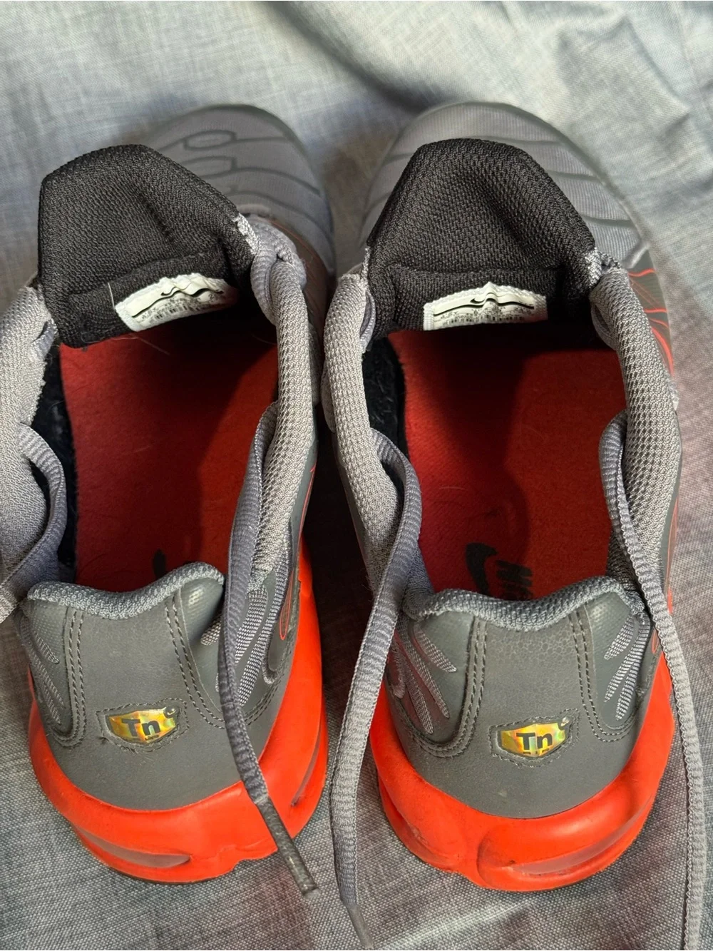 Nike Air Max Sneakers in Gray and Bright Orange